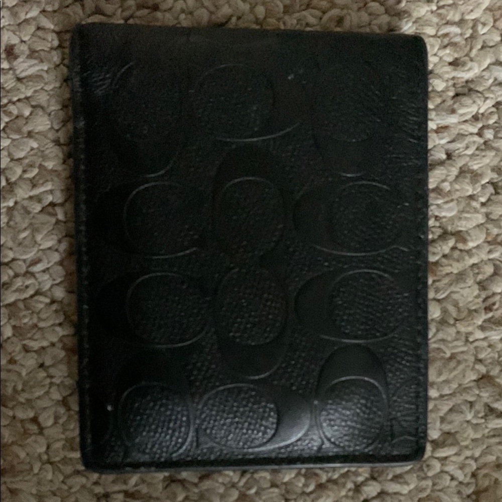 Coach Black Embossed Wallet